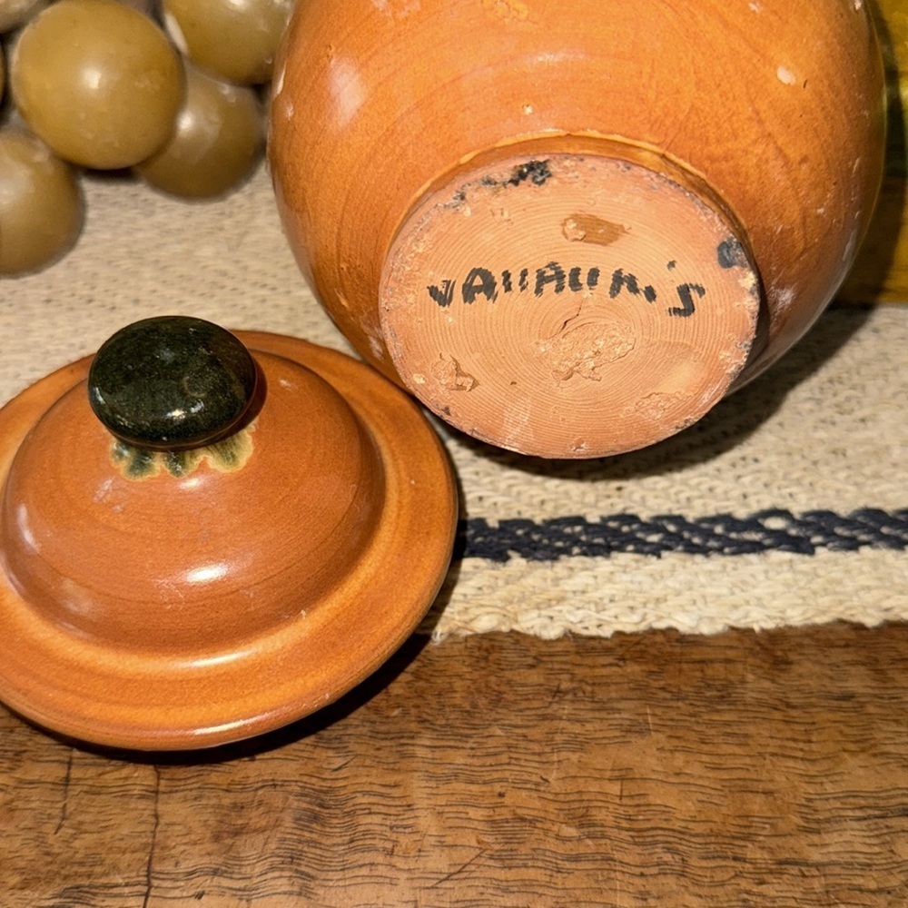 VALLAURIS FRENCH Ceramic Pot for HERBS DE PROVENCE w/Lid - Picture 6 of 6